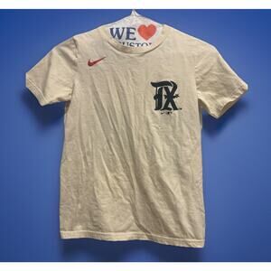 Nike Texas Rangers Old English Tx Logo Kids T-shirt Size Small